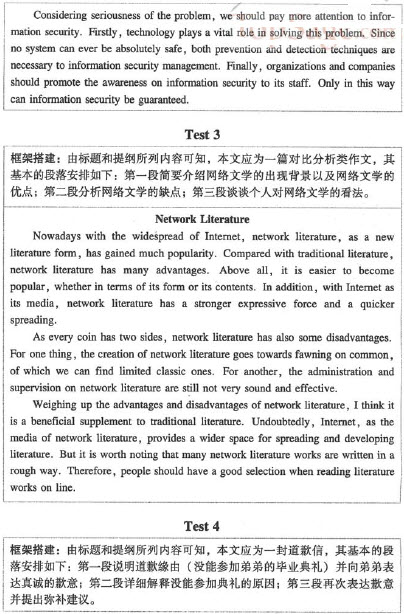 英語四級寫作計劃周復習效果檢驗
