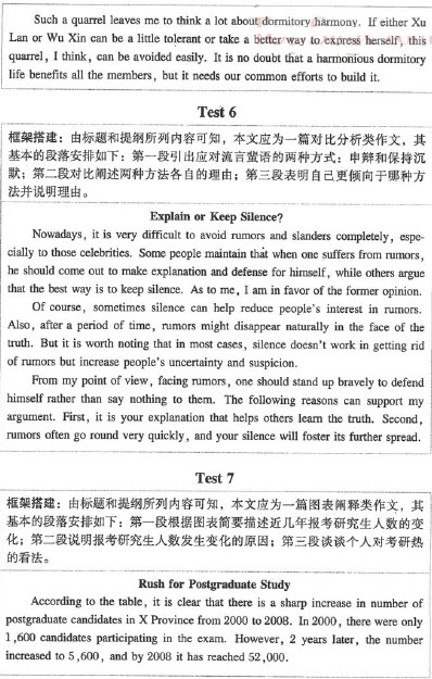 英語四級寫作計劃周復習效果檢驗