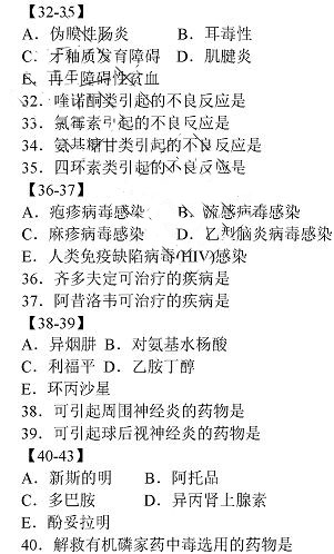 執(zhí)業(yè)西藥師藥學(xué)知識(shí)一真題