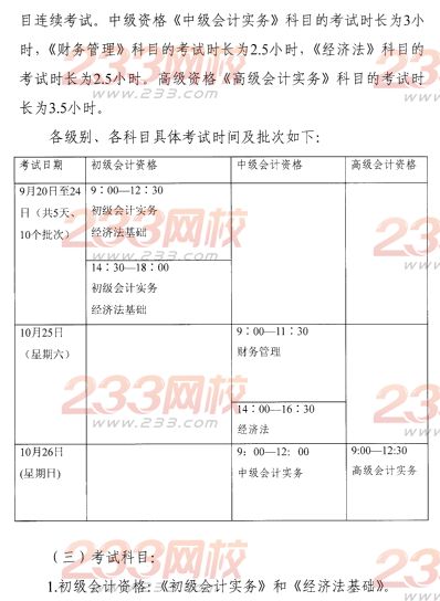 黑龍江2014年初級會計職稱考試公告