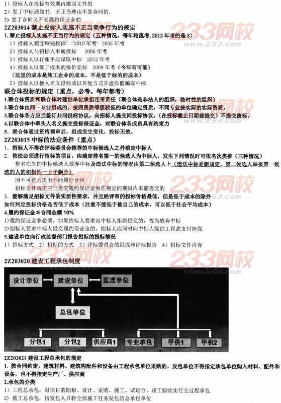 2014二建法規(guī)資料:建設(shè)工程發(fā)承包法律制度