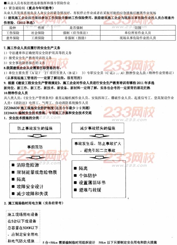 233網(wǎng)校2014二建法規(guī)資料:建設(shè)工程安全生產(chǎn)法律制度
