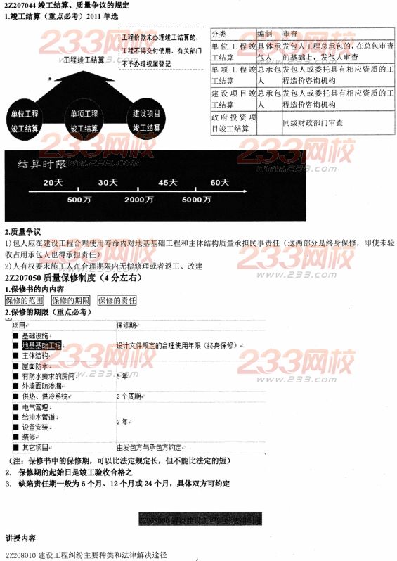 233網(wǎng)校2014二建法規(guī)資料:建設(shè)工程質(zhì)量法律制度