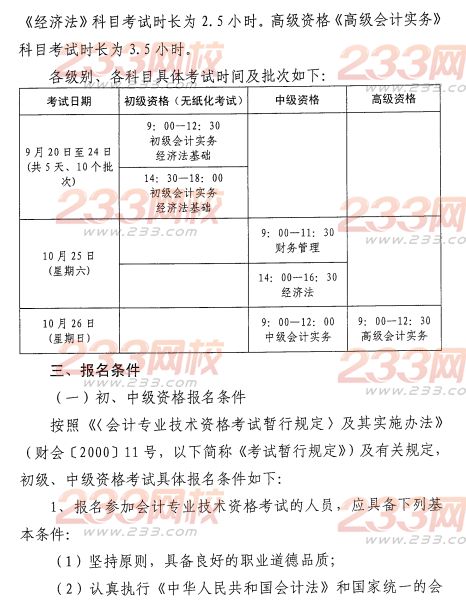 濱州2014年初級會計職稱報名
