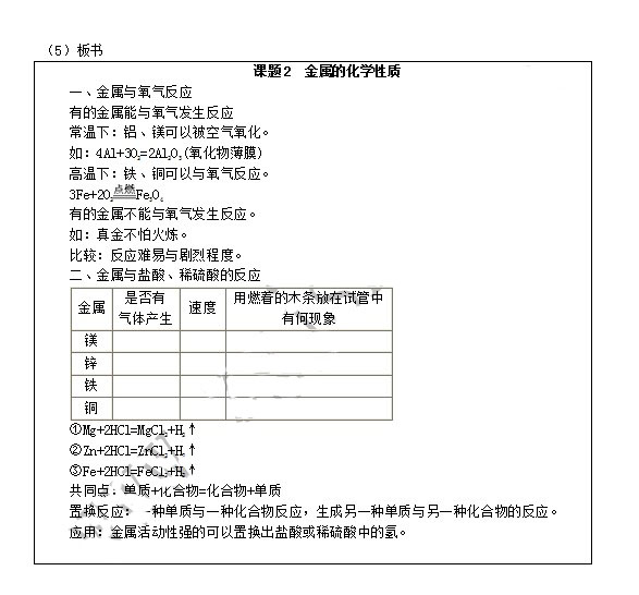 2014年4月教師資格初中化學學科知識與教學能力真題答案