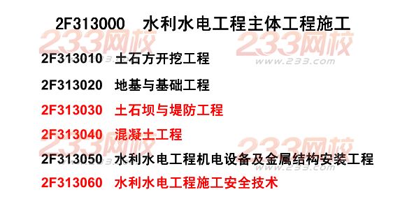2015年二建《水利水電》考點狂背（五）