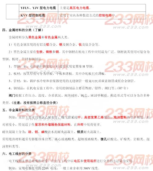 2015年二建《機電工程》考點狂背（一）