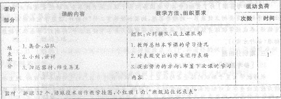 2014教師資格體育與健康學科知識與教學能力(初級中學)專家命題卷(9)
