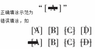 2014年云南省各類成人高等學(xué)校招生考試答題卡書寫規(guī)范規(guī)定 