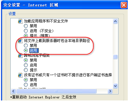 上傳照片IE設置