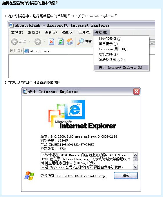 2015年上海成考報名如何在查看我的瀏覽器的版本信息？