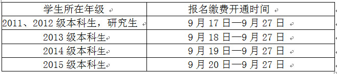 西南交通大學2015年12月英語四級報名時間