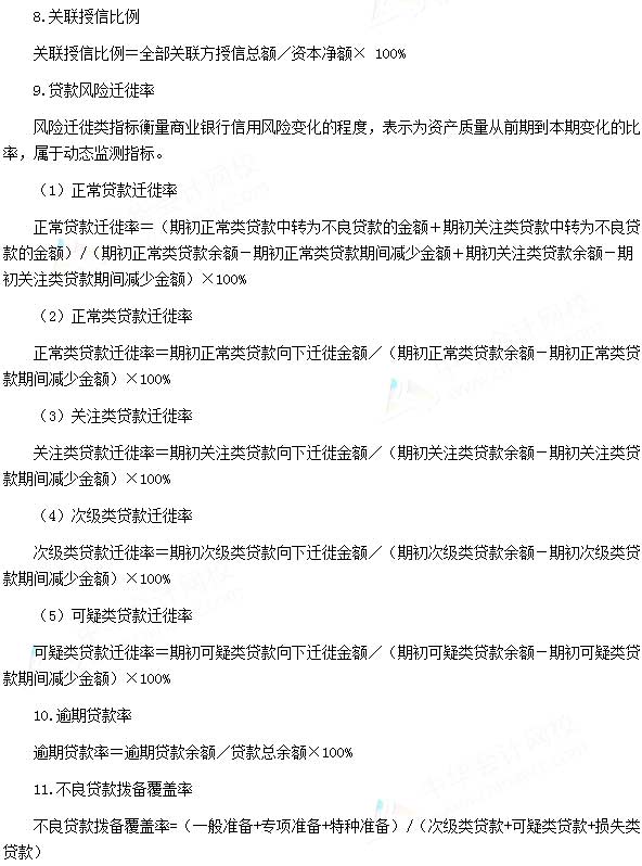 2016年銀行從業考試《風險管理》常用公式
