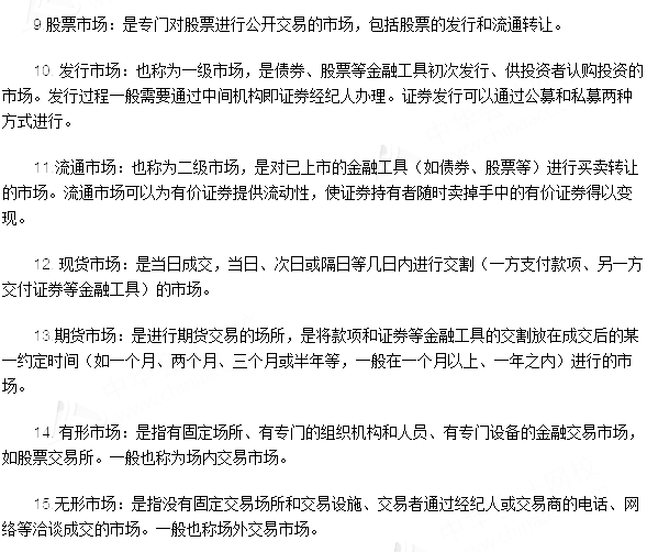 銀行從業資格考試《法律法規與綜合能力》第三章專業術語速記