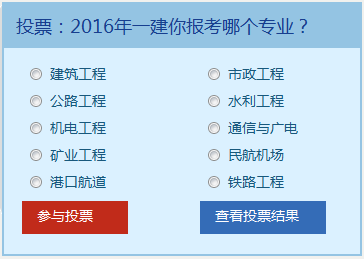 2016年一級建造師你會報考哪個專業？