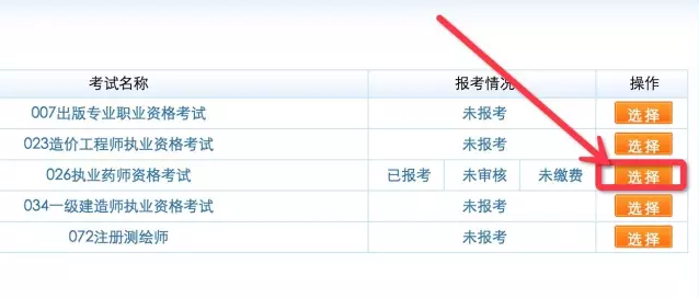 2016年執業藥師網上報名狀態說明