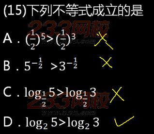 2015年成人高考高起點數學(文)真題及答案
