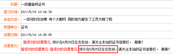一級建造師合格證書