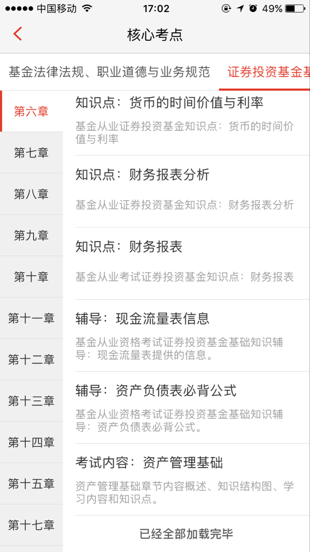 基金從業(yè)APP核心考點