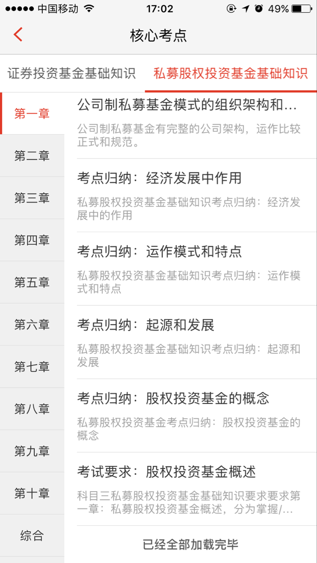 基金從業(yè)APP核心考點
