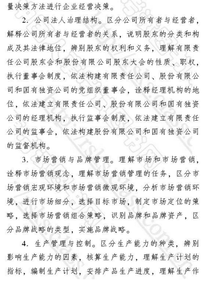 中級經濟師考試大綱