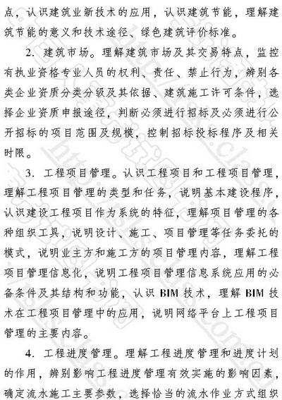 2017年初級經濟師考試大綱：初級建筑經濟專業