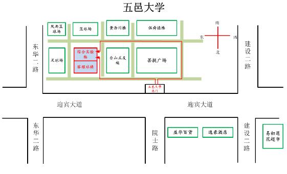 五邑大學考點地圖
