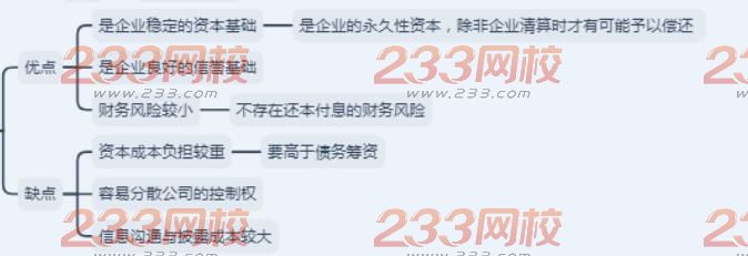 股權籌資的優缺點