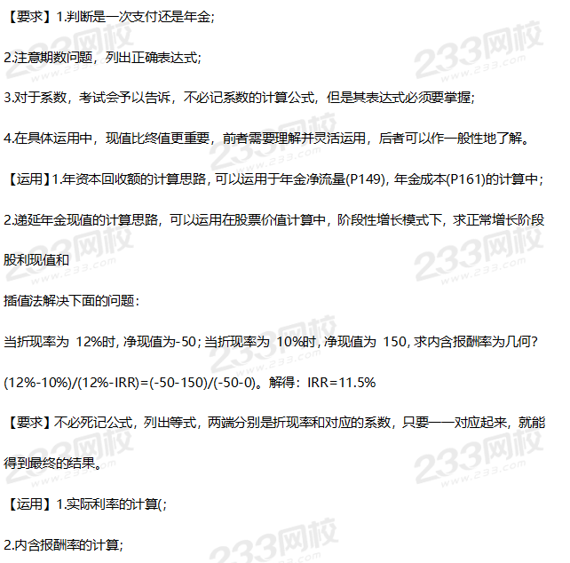 財務管理公式
