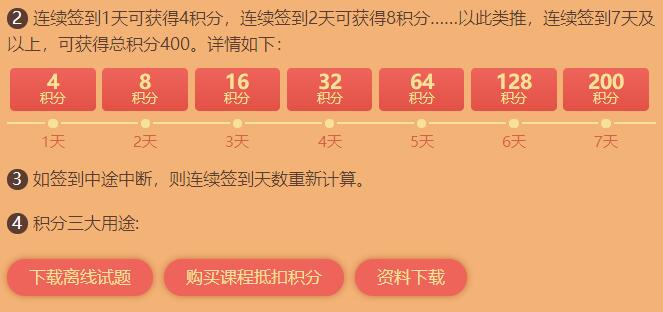 233網校app簽到領雙倍積分