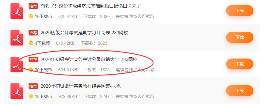 2020《初級會計實務》會計分錄完整版