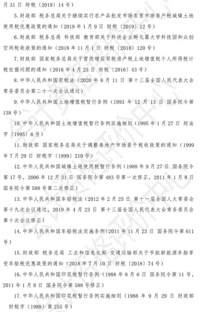 2021年初級會計(jì)考試《經(jīng)濟(jì)法基礎(chǔ)》主要參考法規(guī)索引